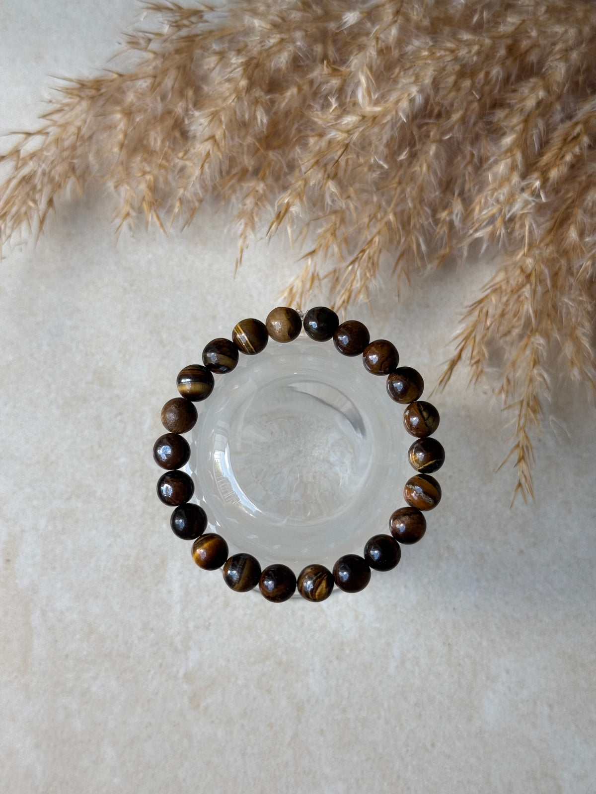 braun Tiegerauge Naturstein Perlenarmband 🤎