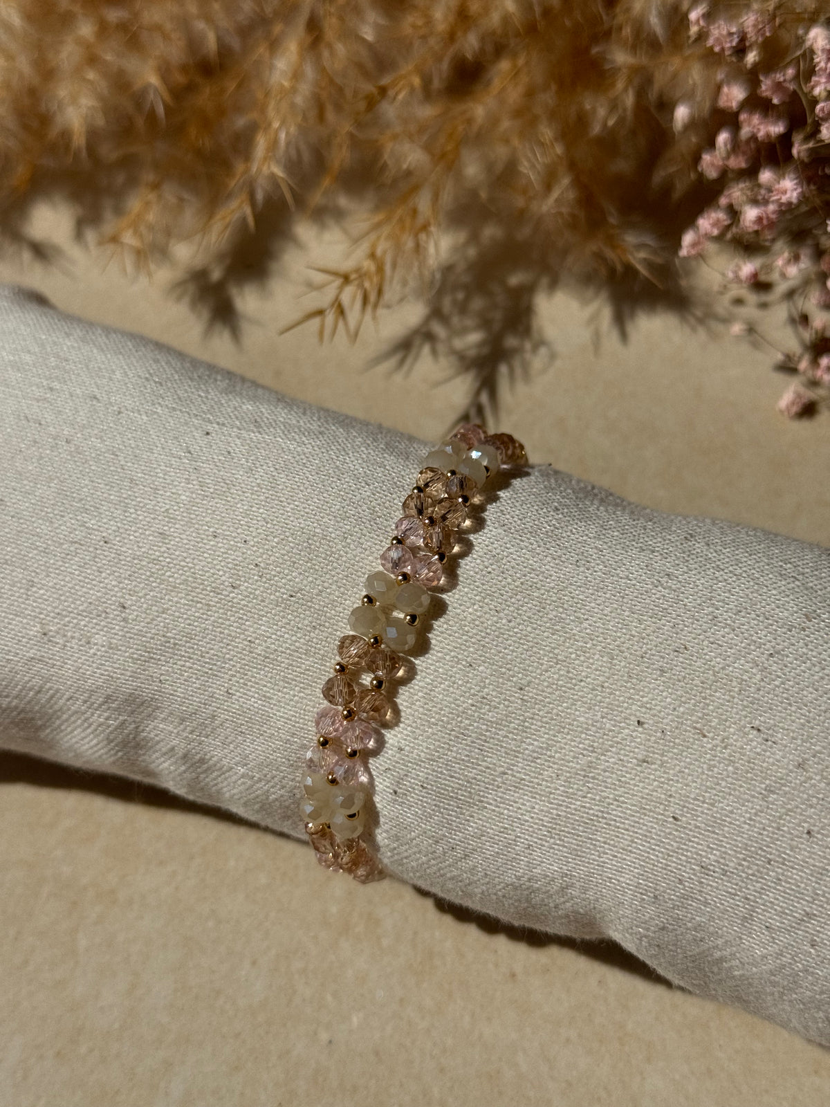 zartes rosa Kristallarmband 💗